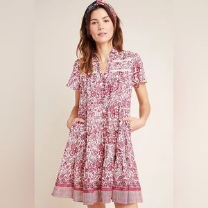 Anthropogie cotton floral dress